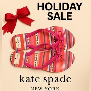 The Kate Spade Multicolor Striped Vacation Flip Flops
